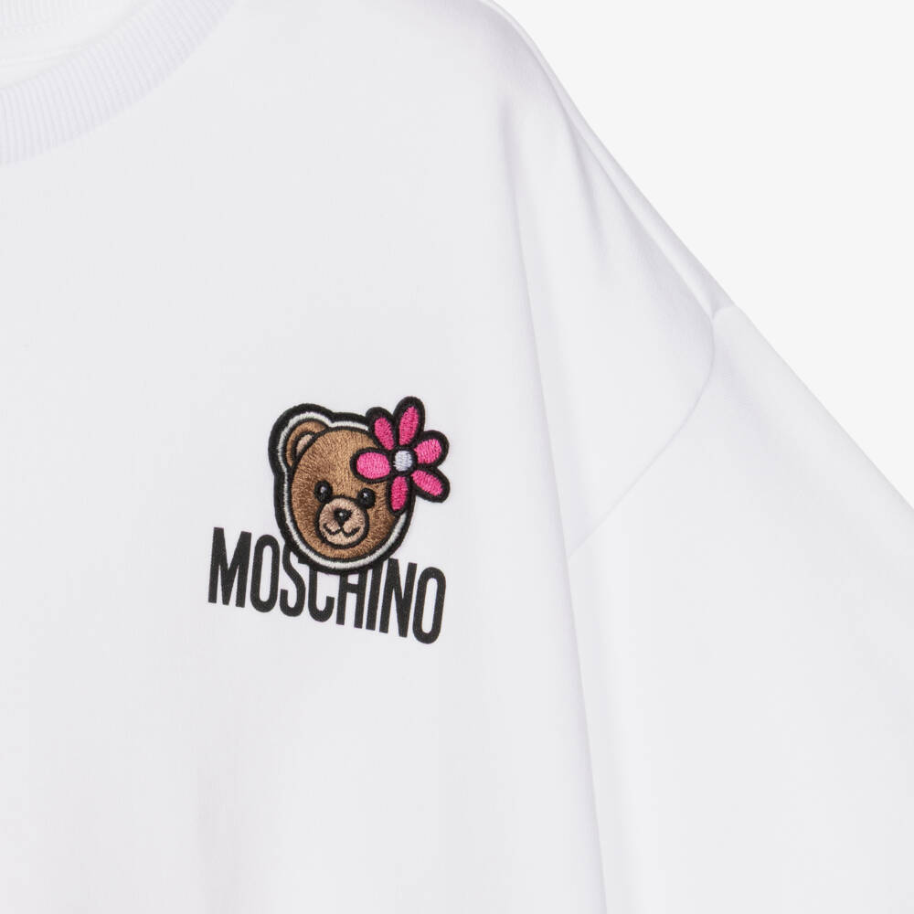 Moschino-Pink And White Bear Dress | Childrensalon Outlet