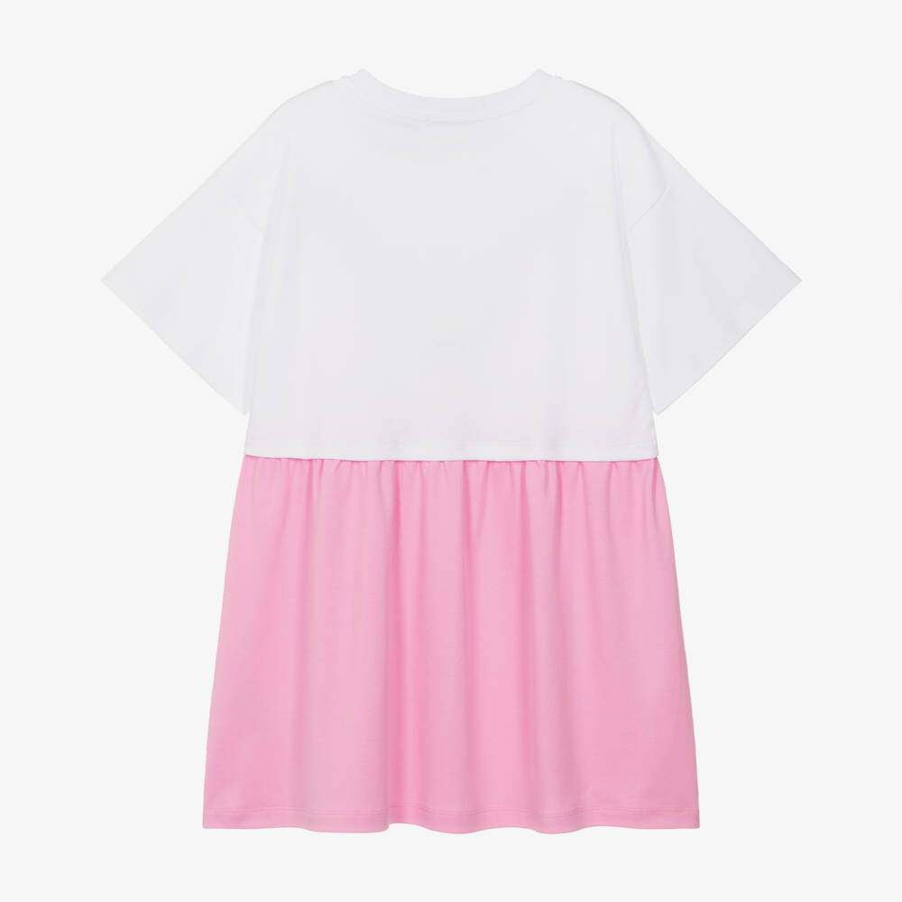 Moschino-Pink And White Bear Dress | Childrensalon Outlet
