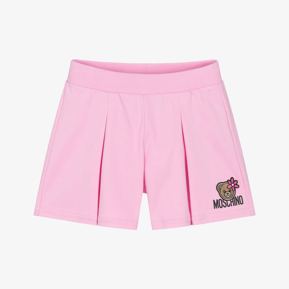 Moschino-Розовые шорты с медвежонком логотипом для девочек | Childrensalon Outlet