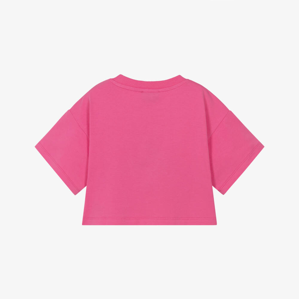 Moschino-Pink Bear Logo T-shirt | Childrensalon Outlet