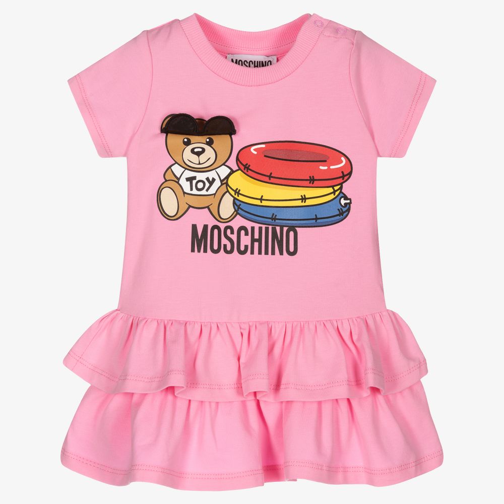 Moschino Baby - Pink Cotton Jersey Dress | Childrensalon Outlet