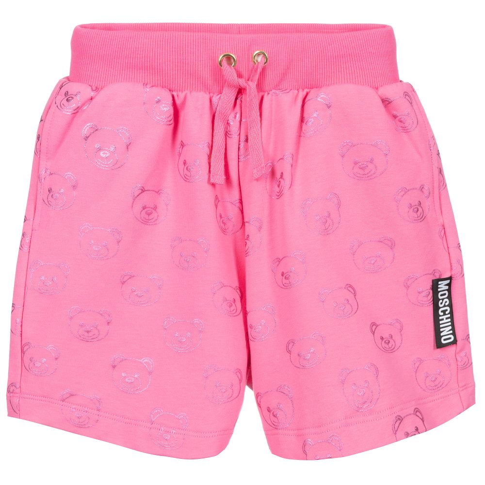 Moschino Kid-Teen - Pink Cotton Jersey Shorts  | Childrensalon