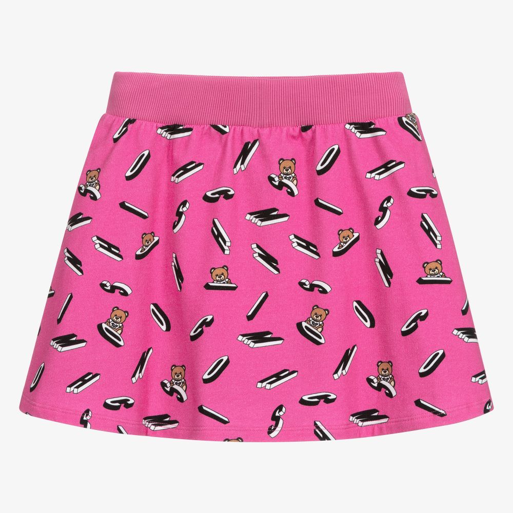 Moschino Kid-Teen-تنورة قطن جيرسي لون زهري | Childrensalon Outlet