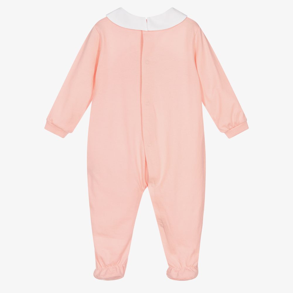 Pink moschino baby grow deals