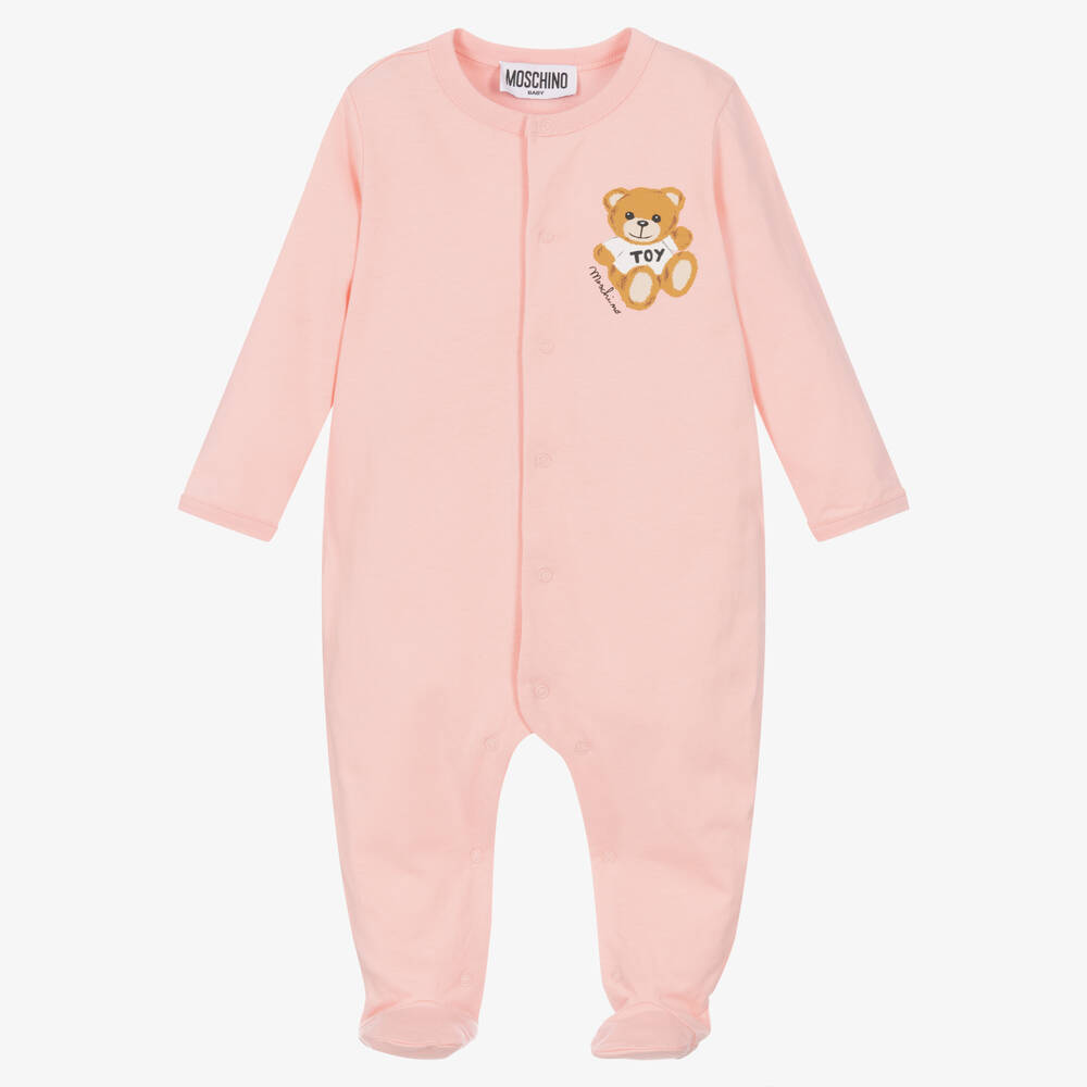Moschino Baby - Розовый хлопковый комбинезон | Childrensalon