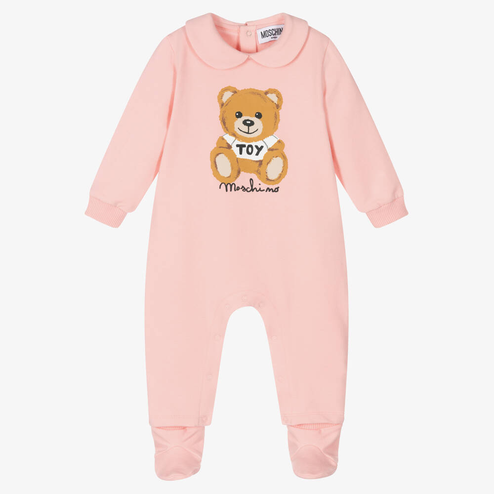 Moschino Baby - Розовый хлопковый комбинезон | Childrensalon