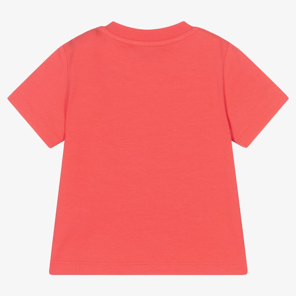 Moschino Baby-Pink Cotton Logo T-Shirt | Childrensalon Outlet