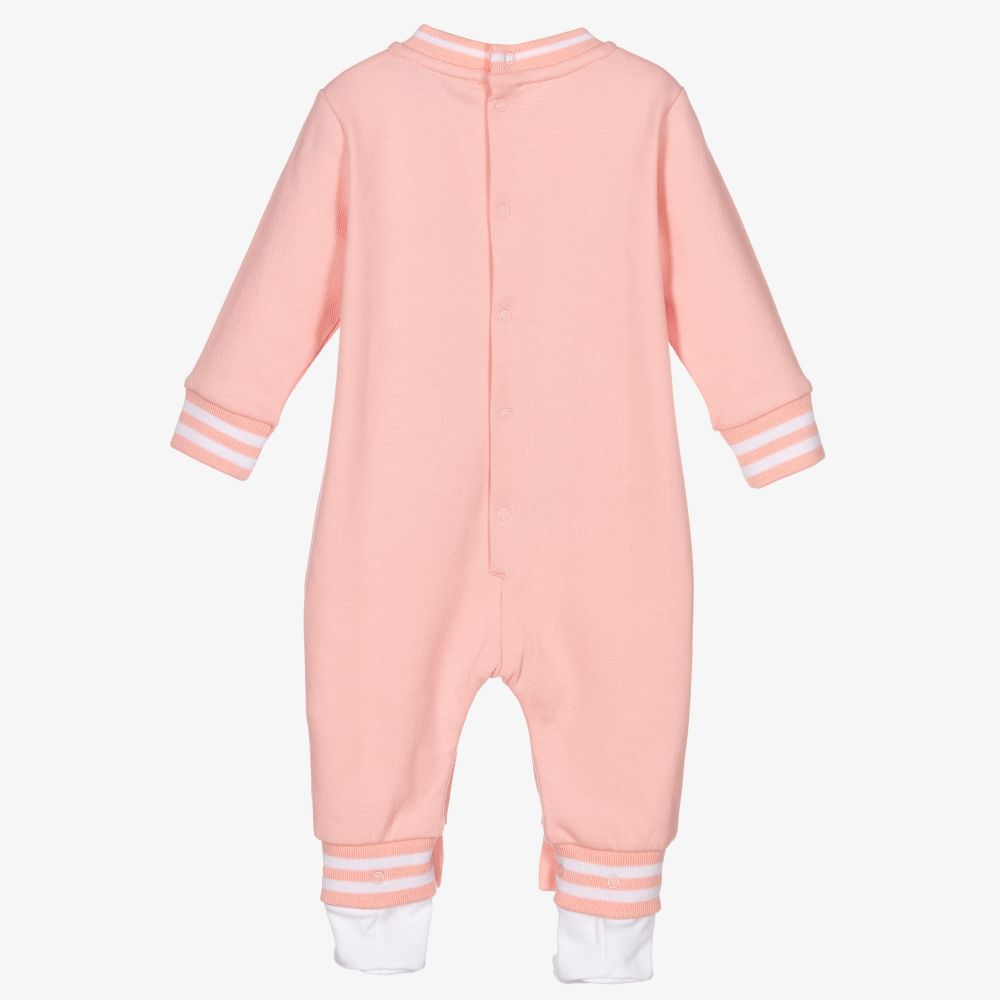 Moschino Baby-Pink Cotton Teddy Babysuit | Childrensalon Outlet