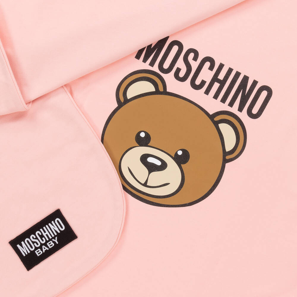 Pink bear blanket hot sale