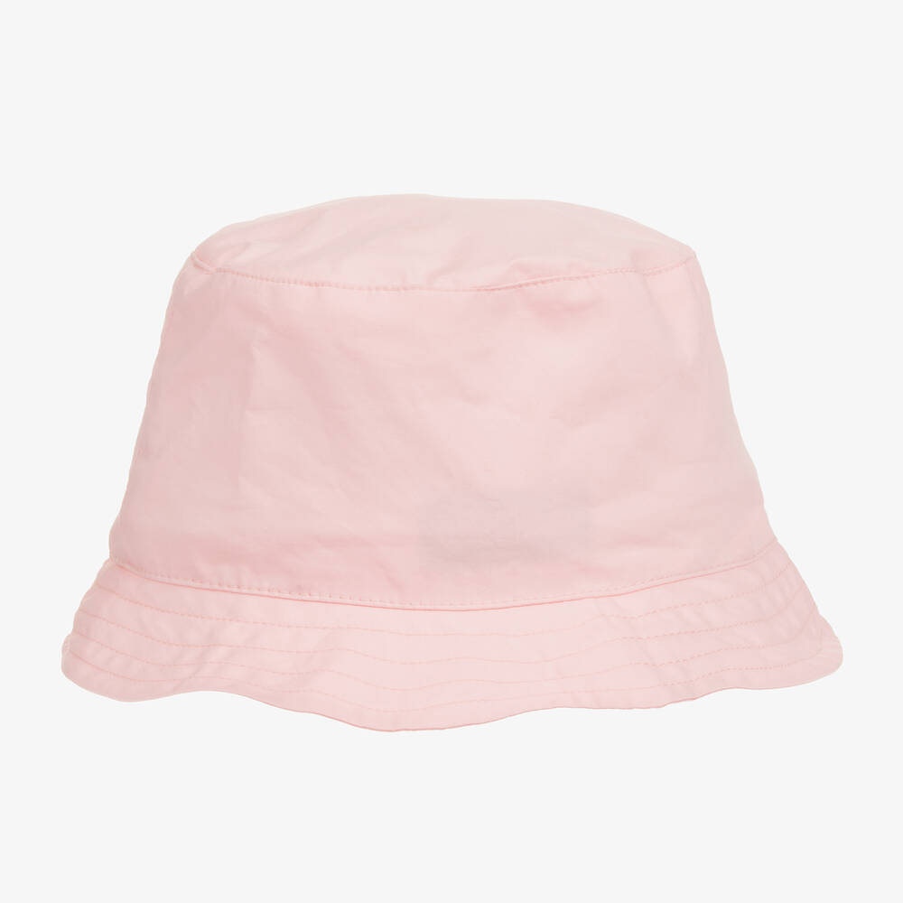 Moschino Baby-Pink Cotton Teddy Bear Bucket Hat | Childrensalon Outlet