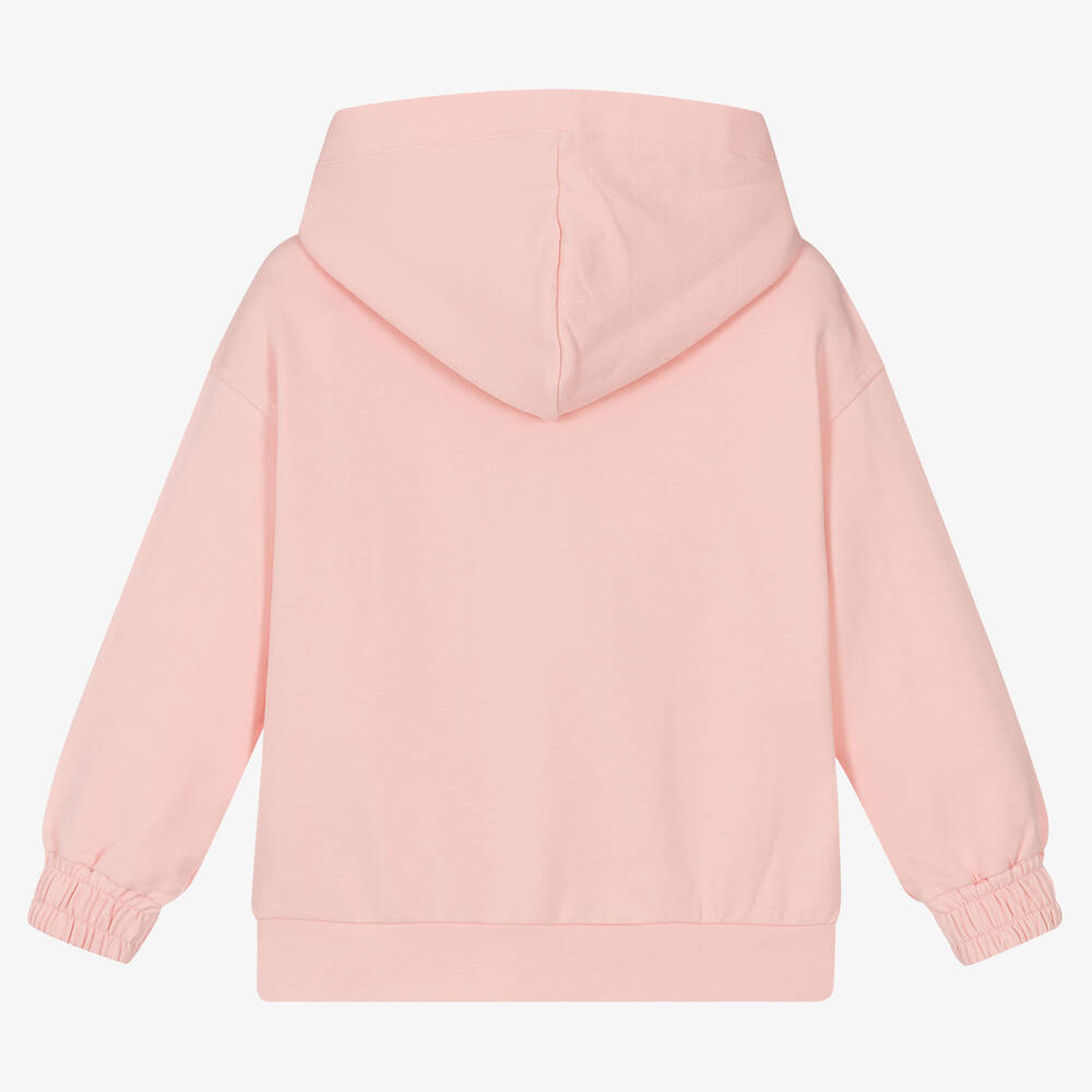 Moschino Kid-Teen-توب بسحّاب قطن جيرسي لون زهري | Childrensalon Outlet