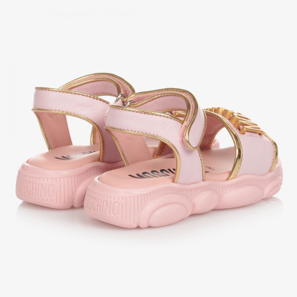 Pink and gold sandals hot sale