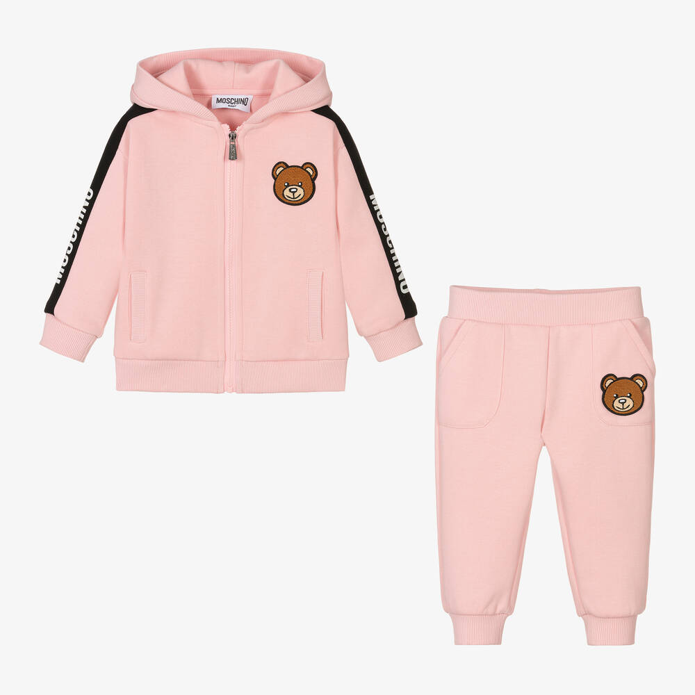 Pink moschino tracksuit sales