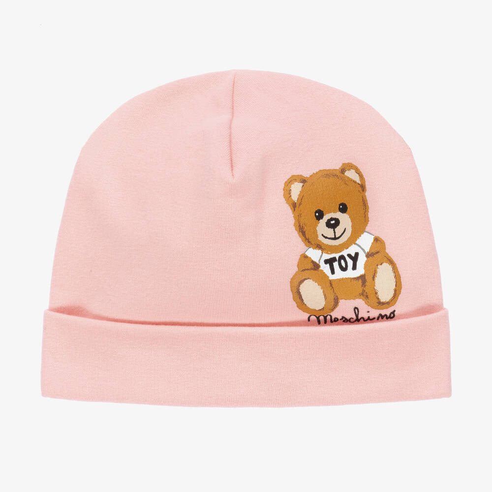 Moschino Baby-Pink Logo Layette Hat | Childrensalon Outlet