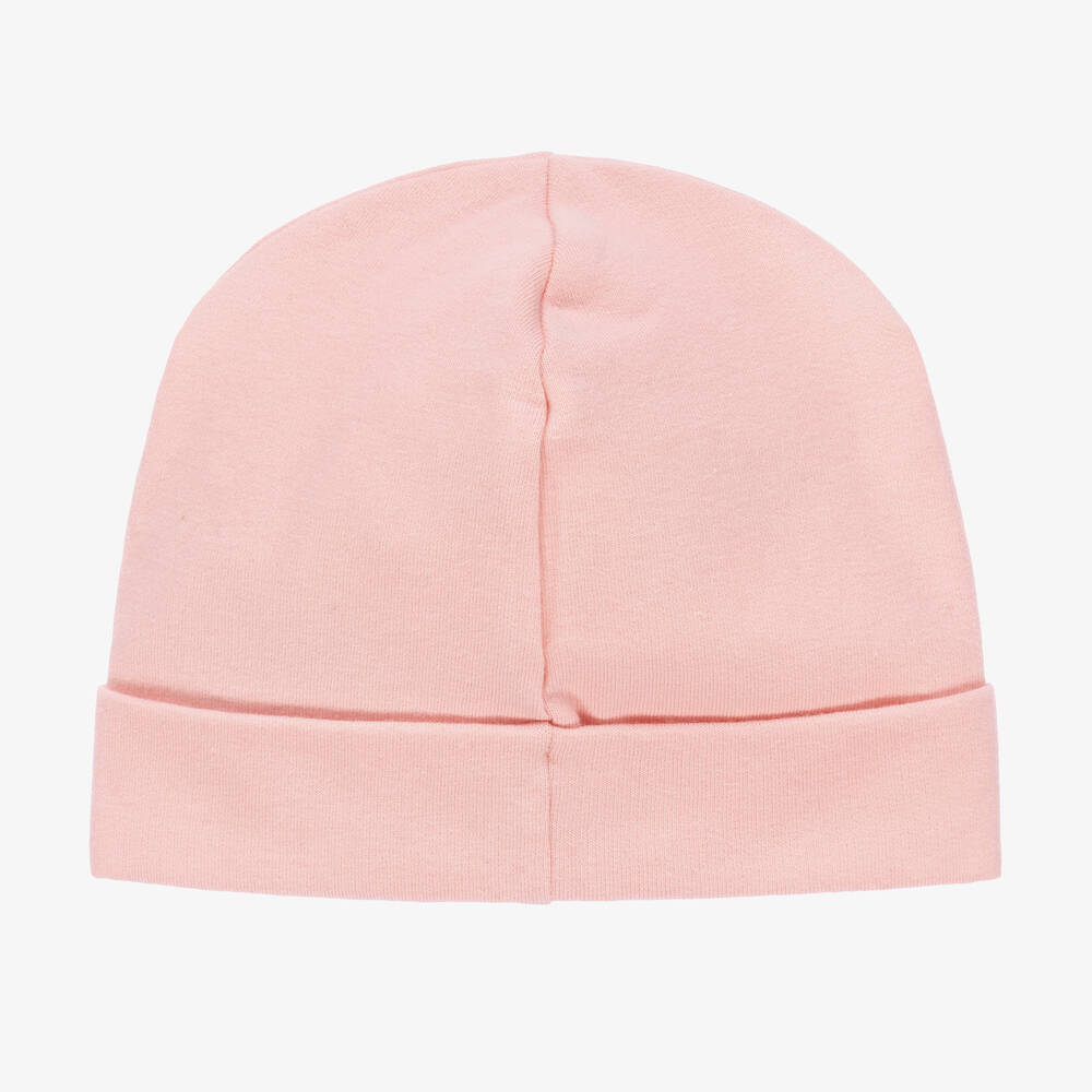 Moschino Baby-قبعة قطن جيرسي لون زهري للمولودات | Childrensalon Outlet