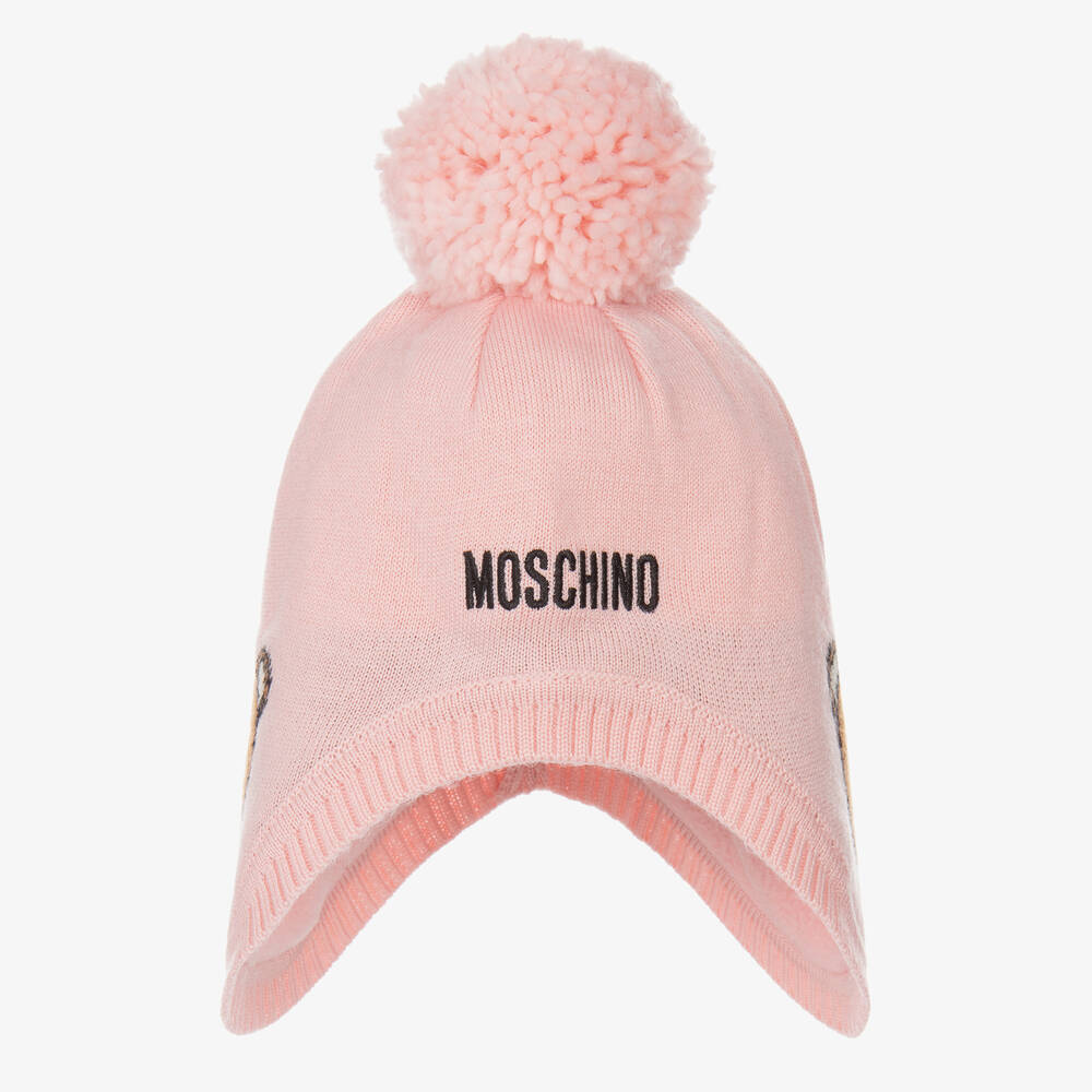 Moschino Baby Bonnet rose pompon b b