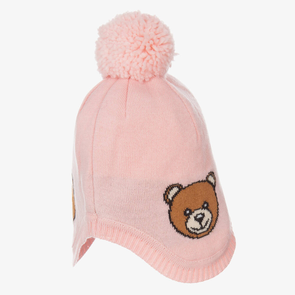 Moschino Baby Bonnet rose pompon b b