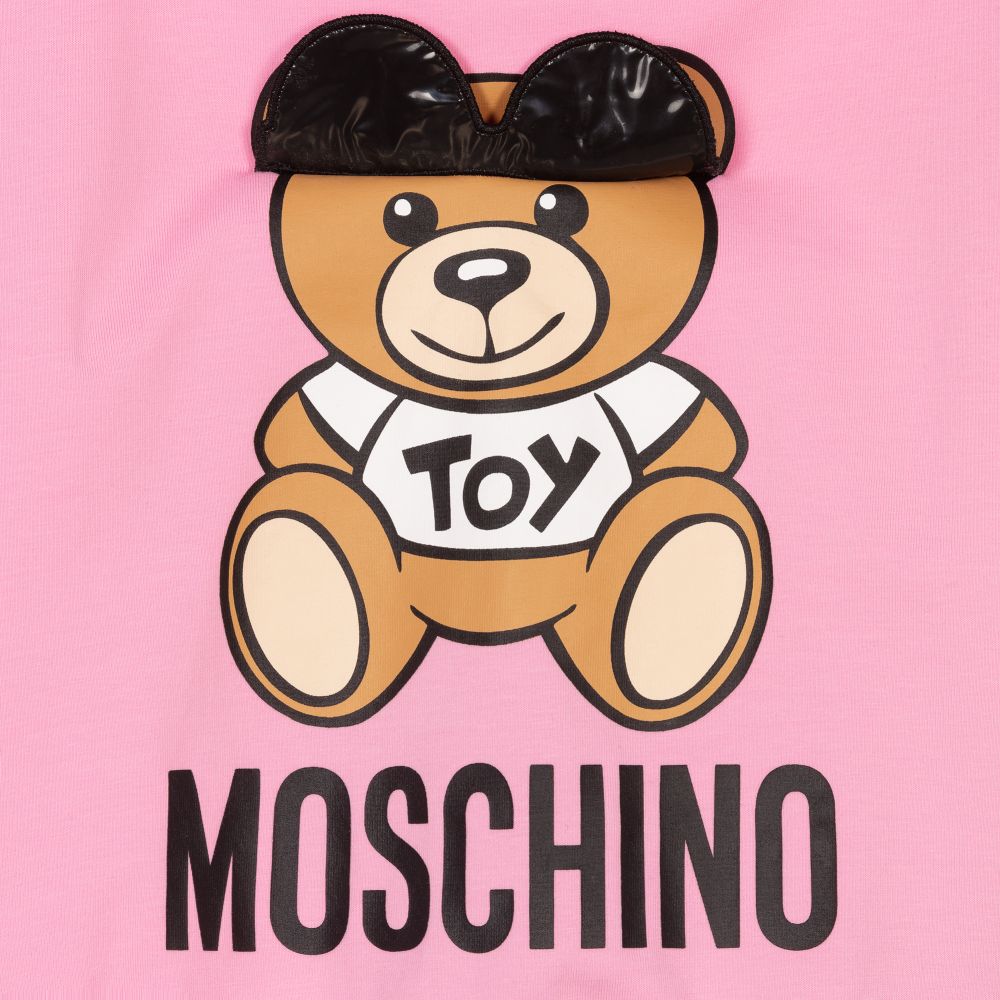 Moschino Kid-Teen - Pink Sunglasses Bear T-Shirt | Childrensalon Outlet