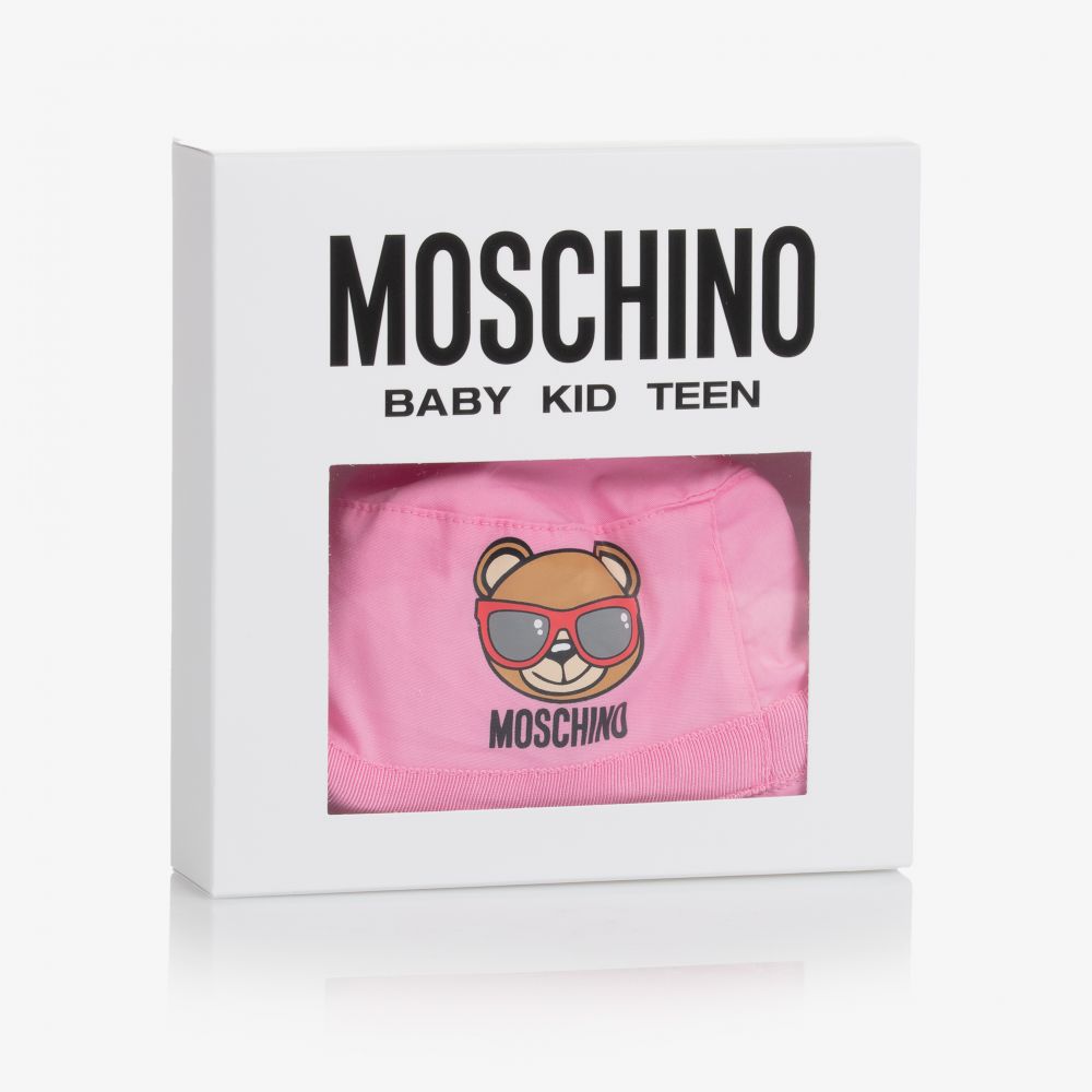 Moschino Baby-Pink Teddy Bear Bucket Hat | Childrensalon Outlet