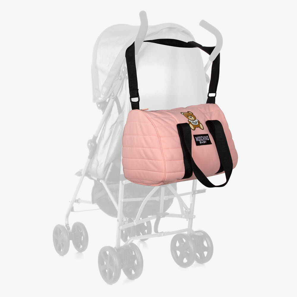 Moschino Baby Pink Teddy Bear Changing Bag 39cm