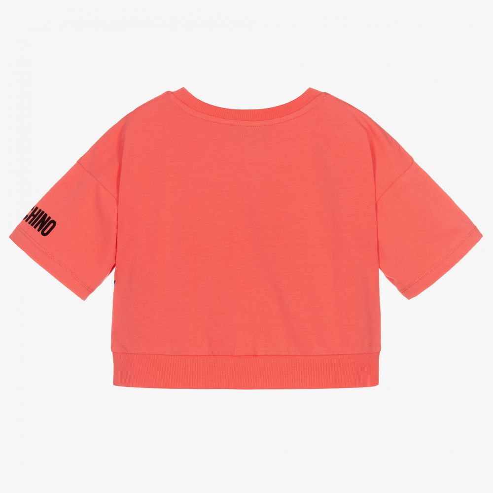 Moschino Kid-Teen-Pink Teddy Bear Logo T-Shirt | Childrensalon Outlet