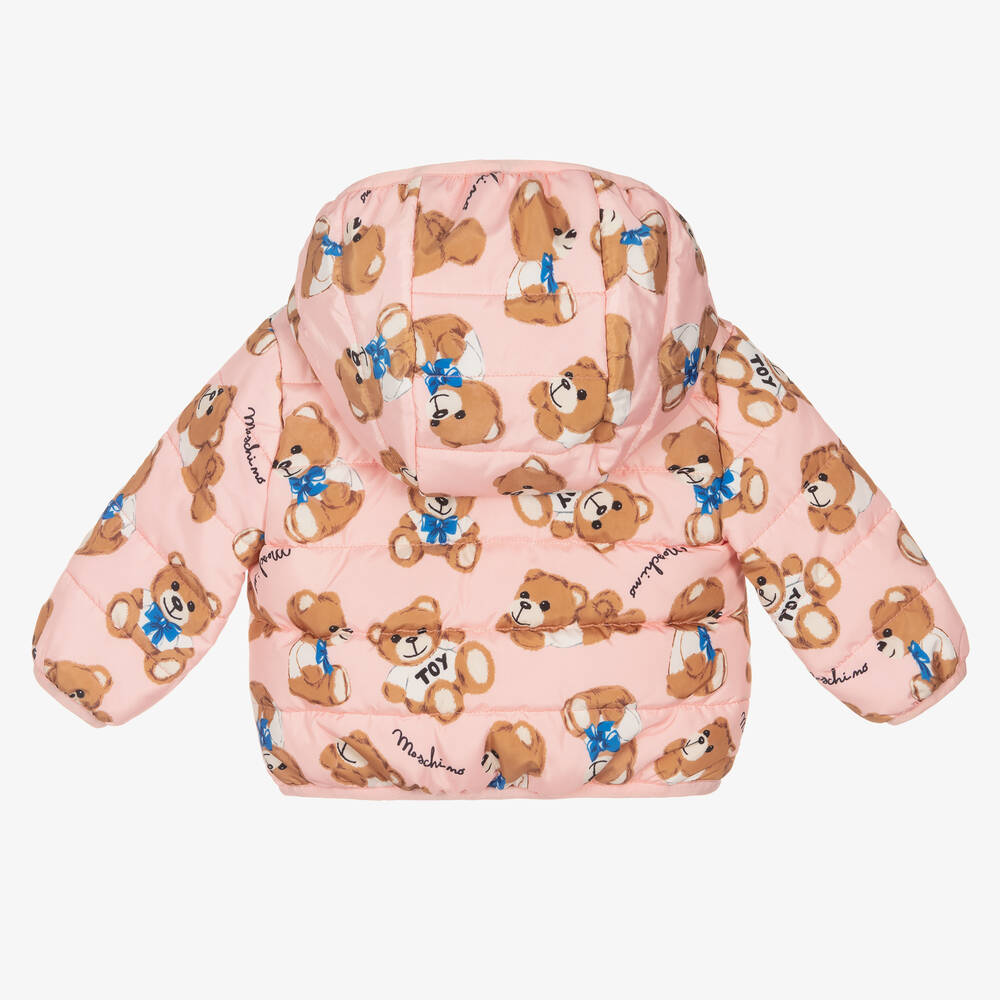 Baby pink teddy bear jacket online