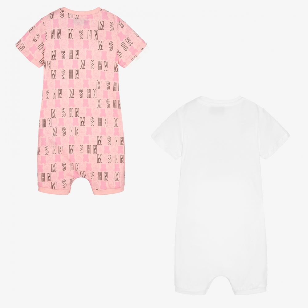 Moschino Малыши-Розовый и белый песочники | Childrensalon Outlet