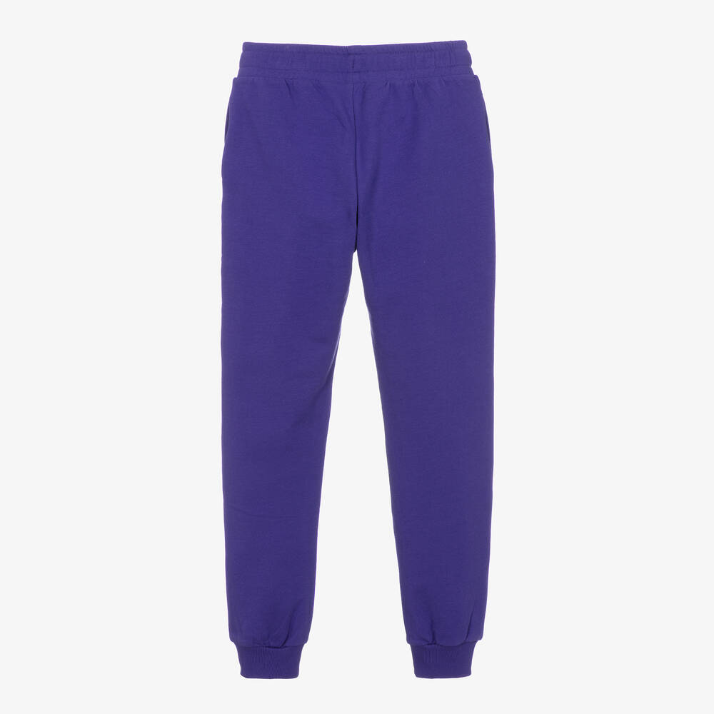 Moschino Kid-Teen-Purple Cotton Logo Joggers | Childrensalon Outlet