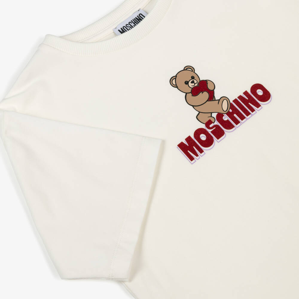 Moschino-Red And Ivory Leggings Set | Childrensalon Outlet
