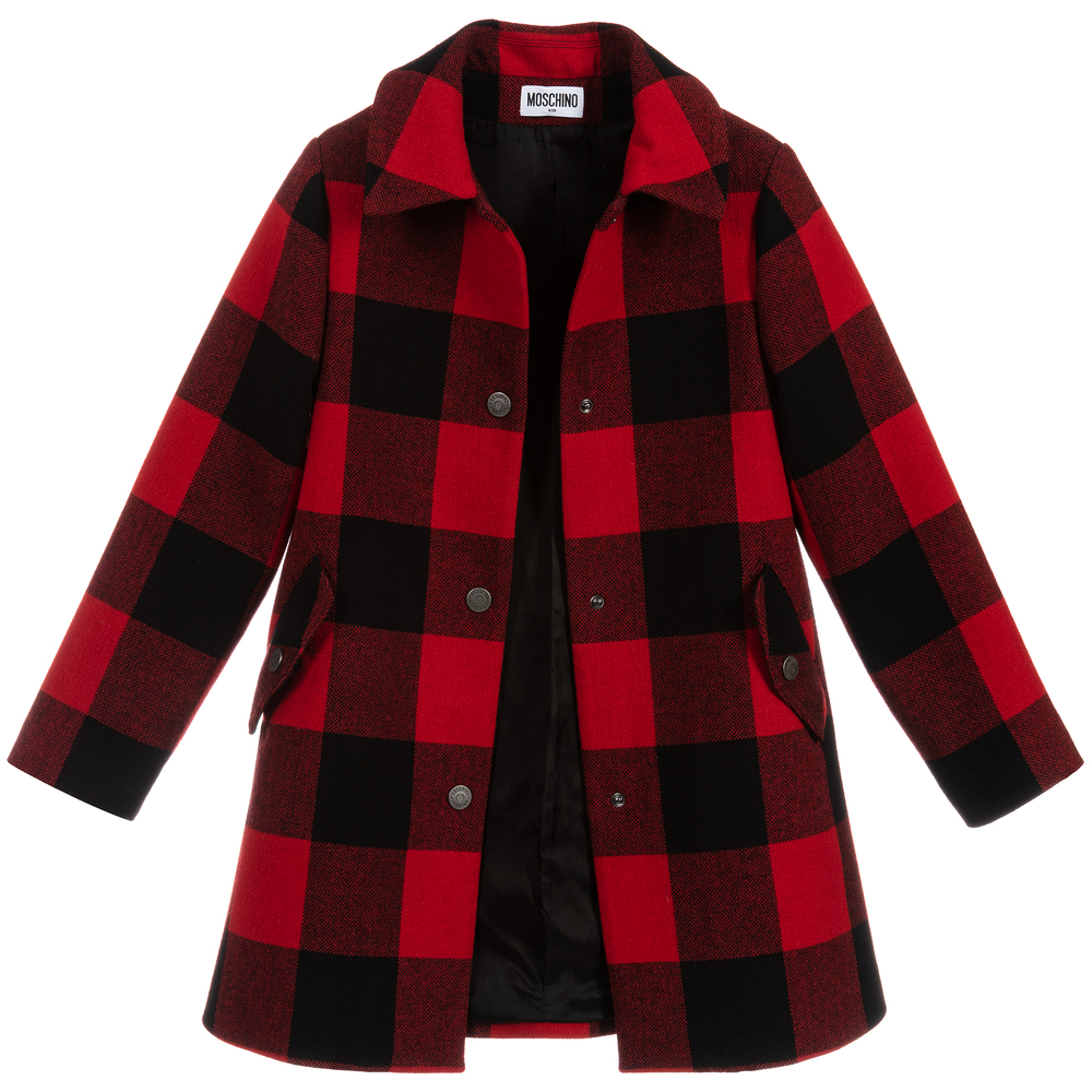 red and black checked jacket