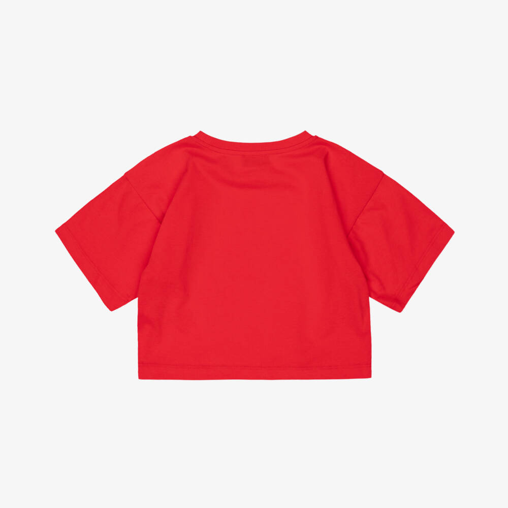 Moschino-Футболка красная Cherry для девочек | Childrensalon Outlet