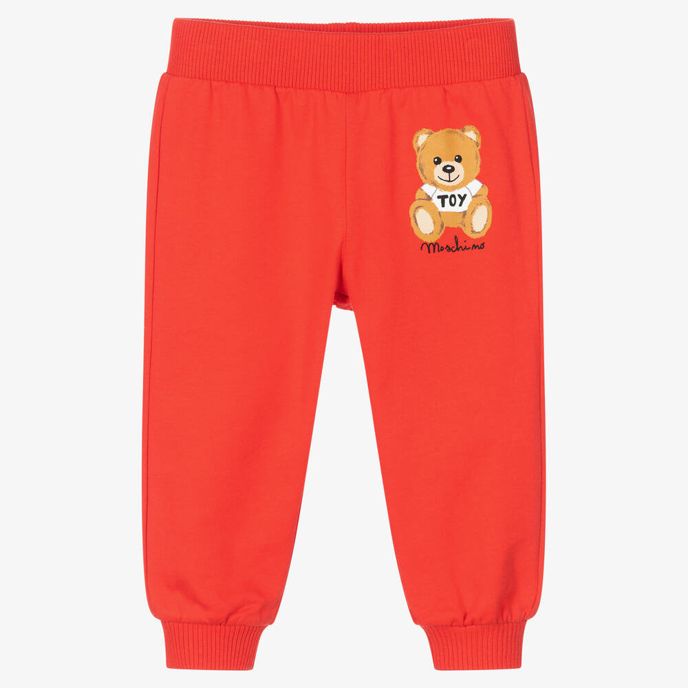 Moschino Baby - Bas de jogging rouge en coton | Childrensalon