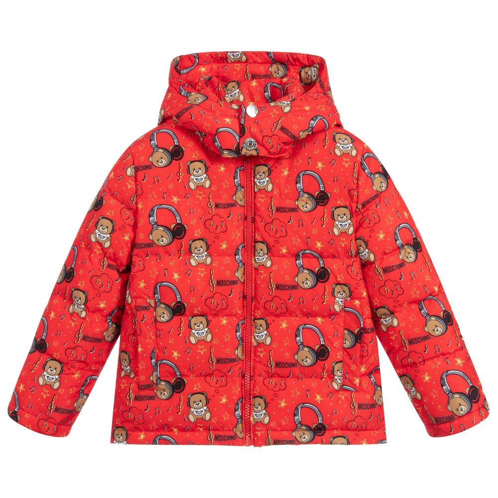 Moschino Kid-Teen - Red Down Padded Jacket | Childrensalon