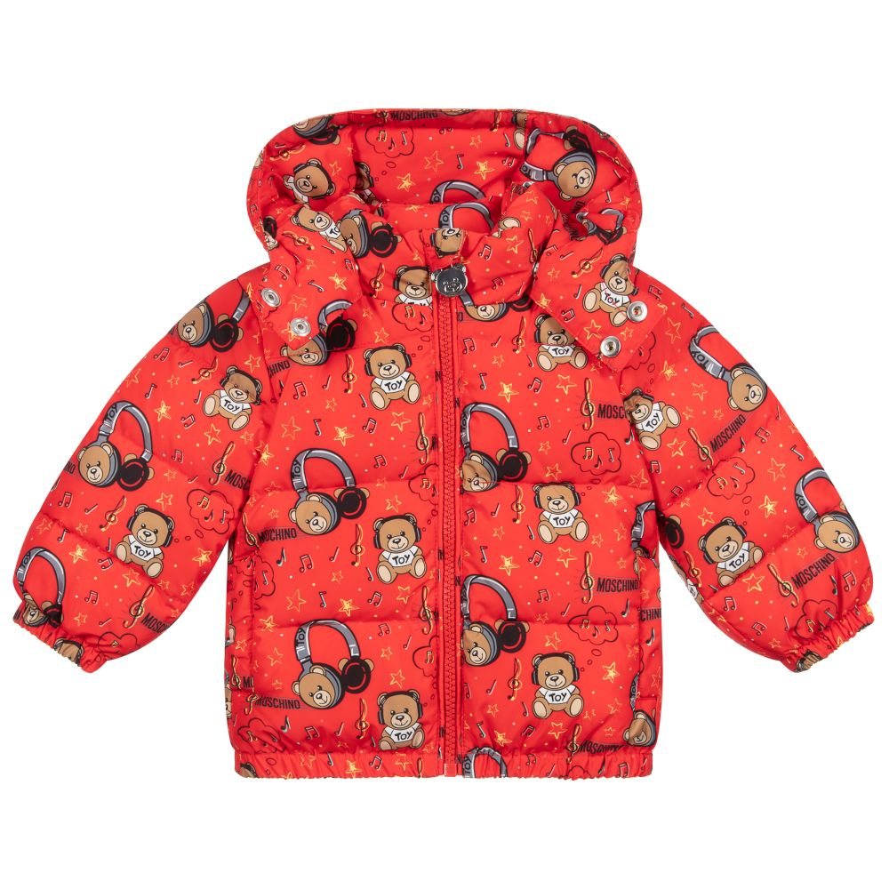 Moschino Baby - Red Down Puffer Coat | Childrensalon