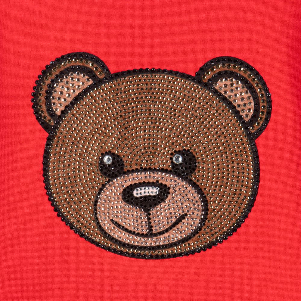 Moschino Baby-Red Hooded Logo Jacket | Childrensalon Outlet