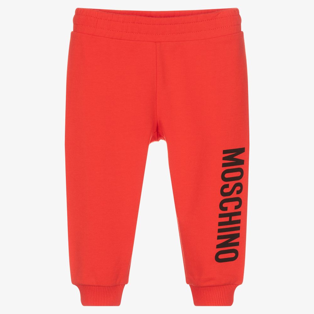 Moschino Baby-Red Jersey Logo Joggers | Childrensalon Outlet