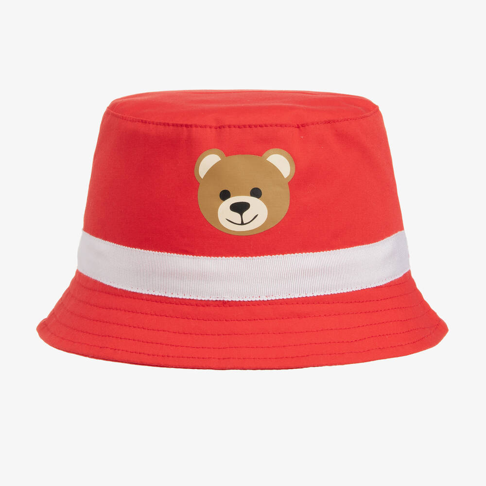 Moschino Baby - Roter Sonnenhut mit Teddybär | Childrensalon