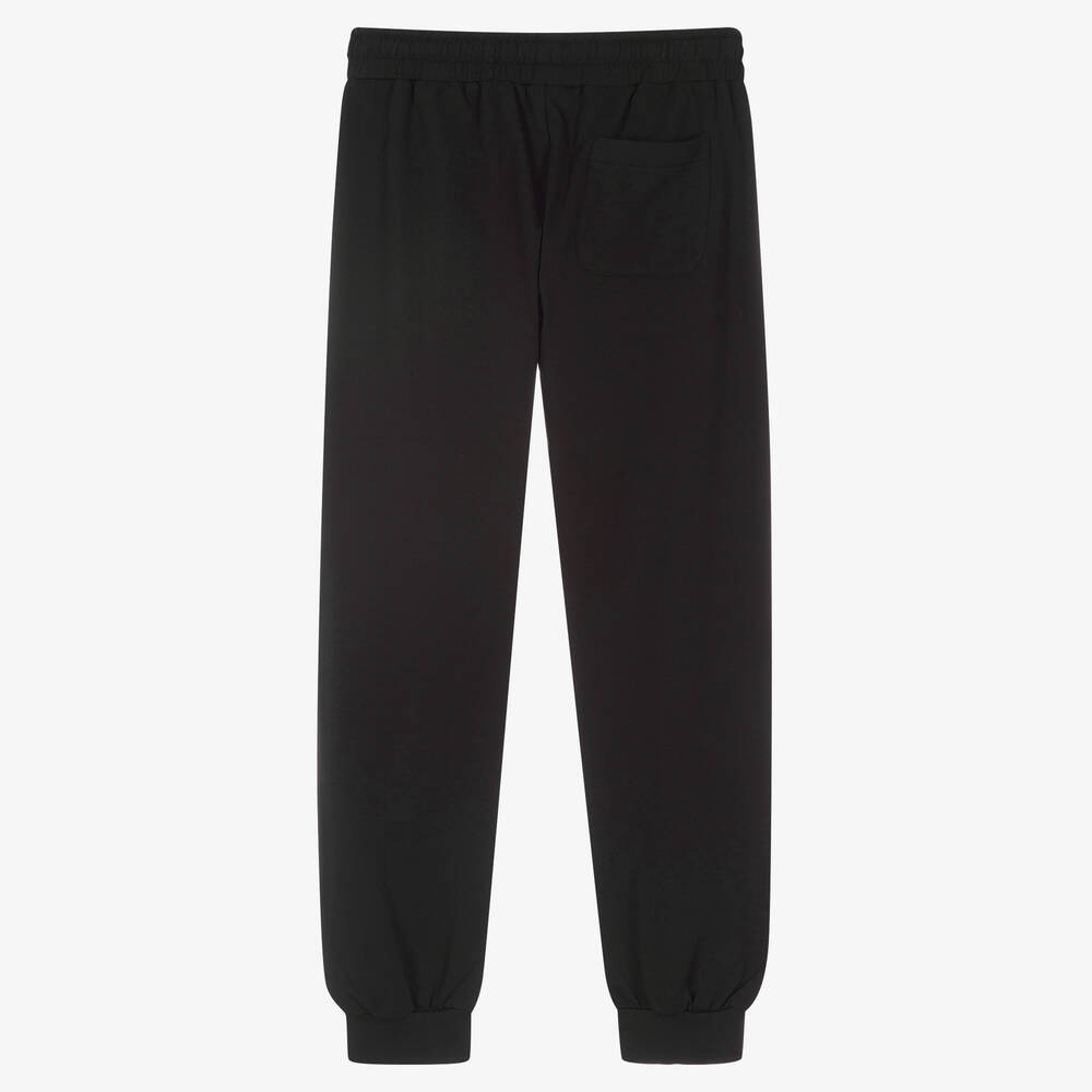 Moschino Kid-Teen-Teen Black Cotton Logo Joggers | Childrensalon Outlet