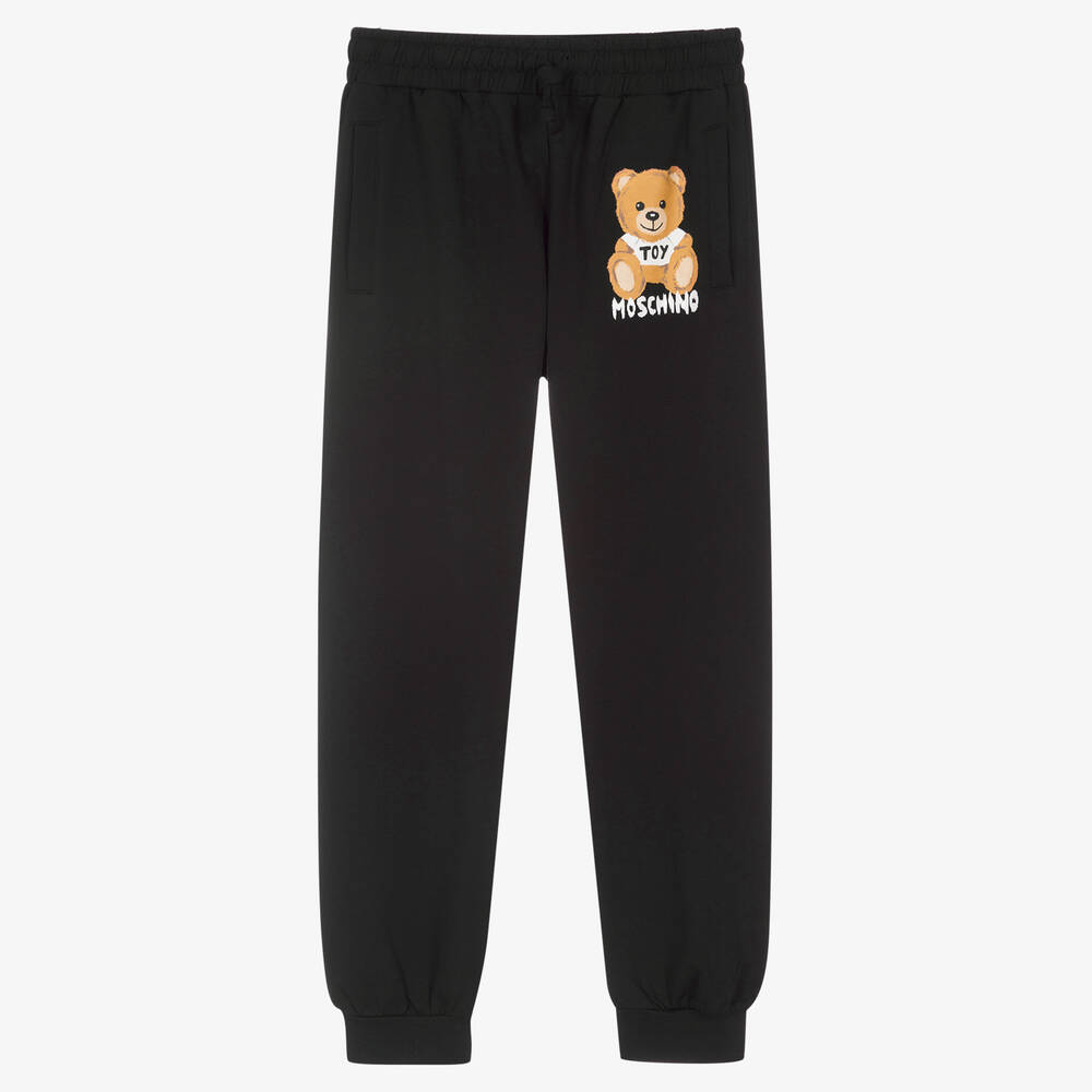 Moschino Kid-Teen - Pantalon de survêtement noir en coton Ado | Childrensalon