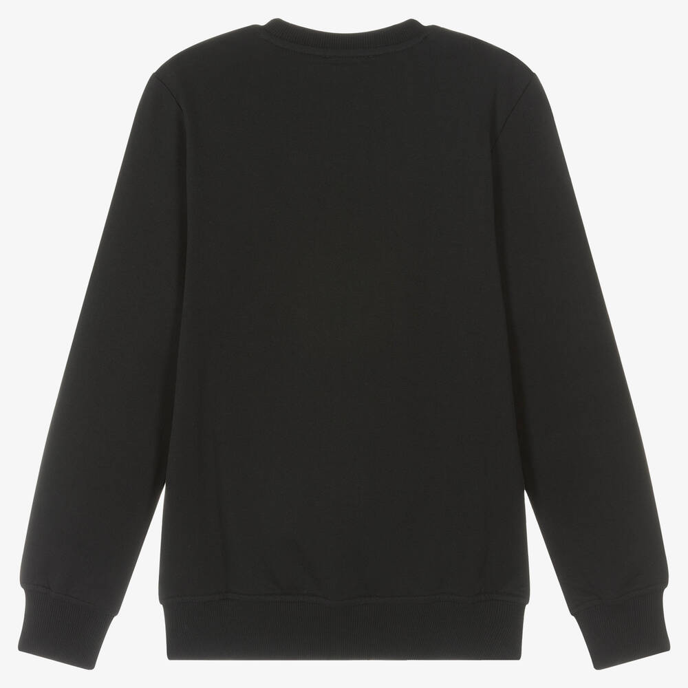 Moschino Кид-Тин-Черный хлопковый свитшот с медвежатами | Childrensalon Outlet