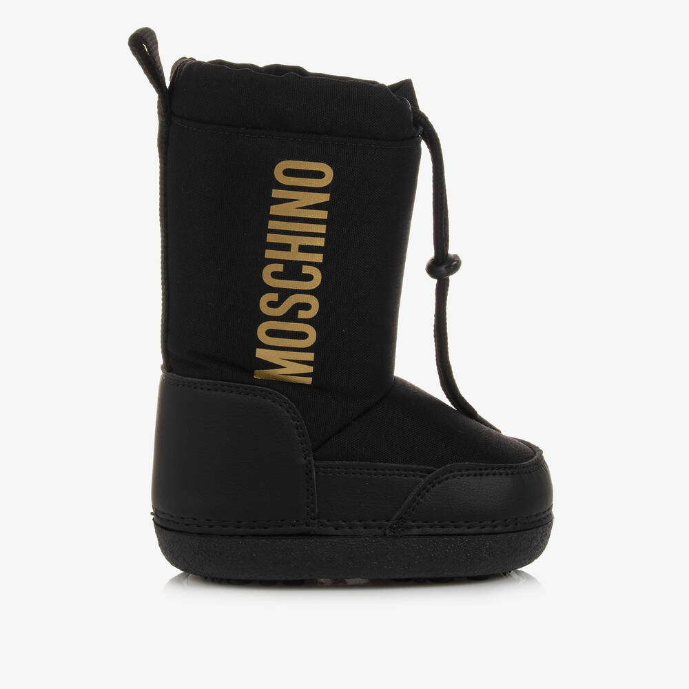 【関税&送料込】Moschino Gummy Bear Boot Moschino Kid-Teen - Gold Leather Teddy Bear Boots
