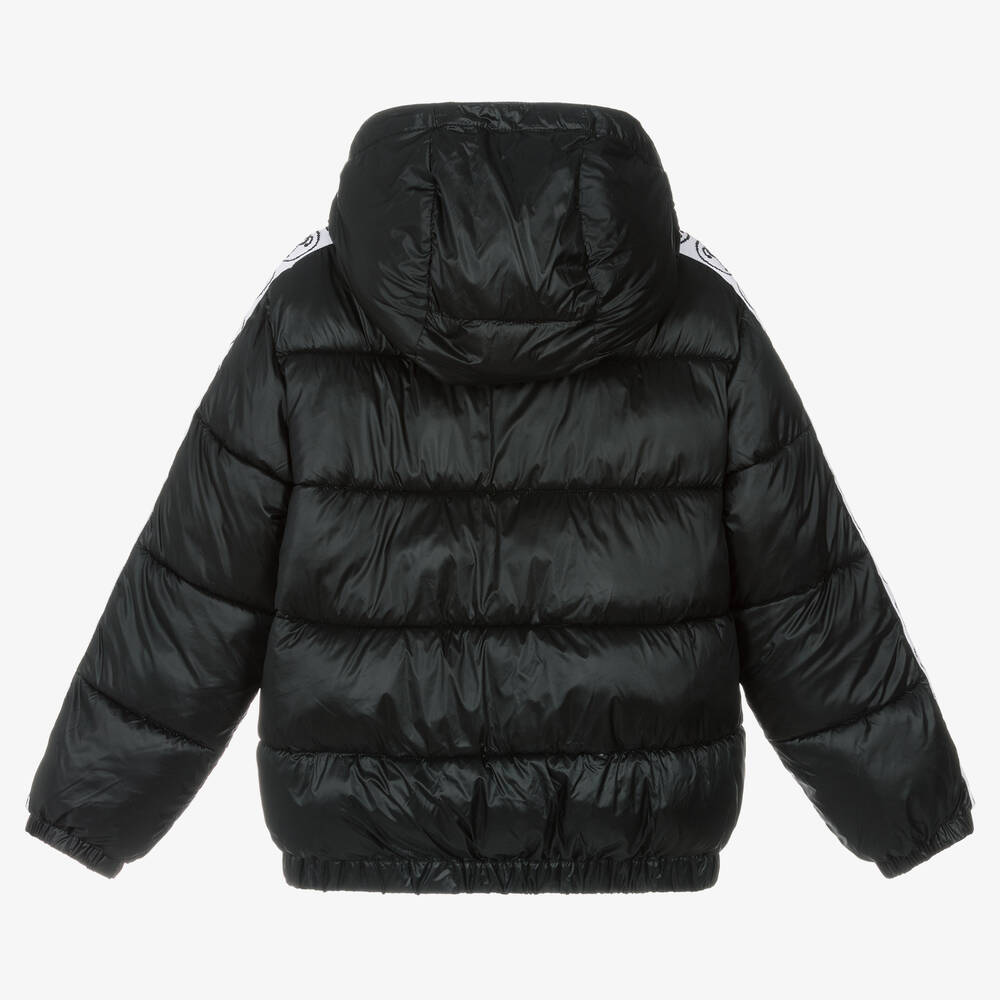 Moschino Kid-Teen-Teen Black Logo Puffer Jacket | Childrensalon Outlet