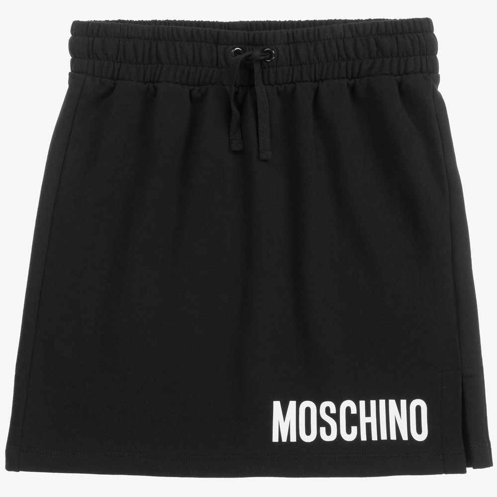Moschino Kid-Teen - Teen Black Logo Skirt | Childrensalon
