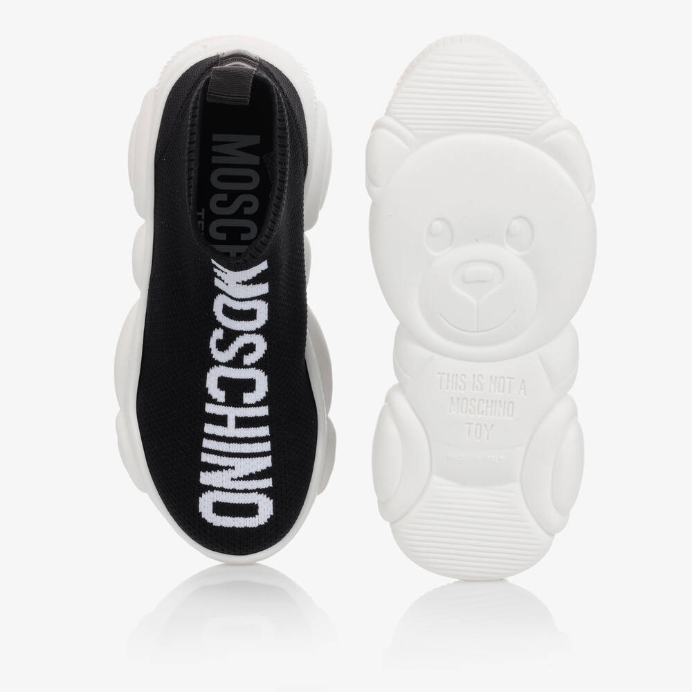 Moschino Кид-Тин-Черные кроссовки-носки для подростков | Childrensalon Outlet