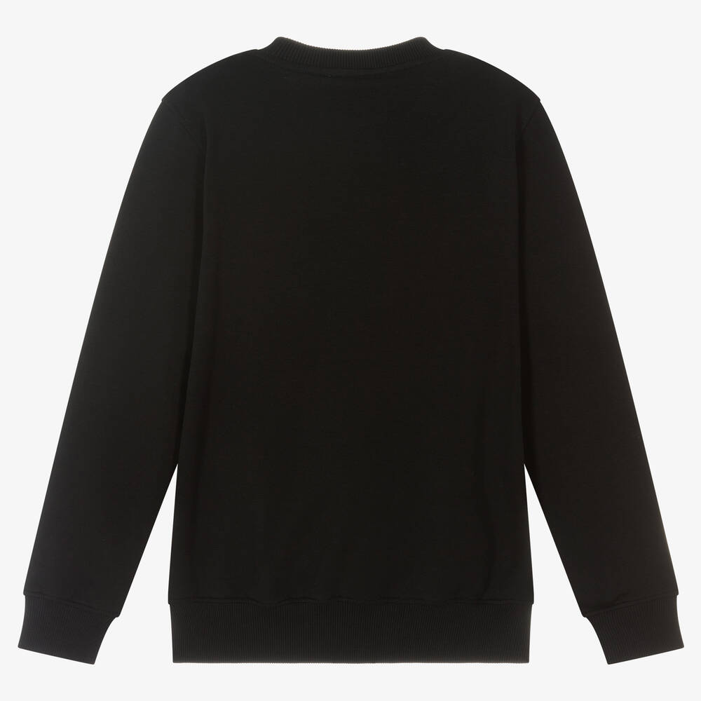 موسكينو Kid-Teen-سويتشيرت تينز قطن جيرسي لون أسود | Childrensalon Outlet