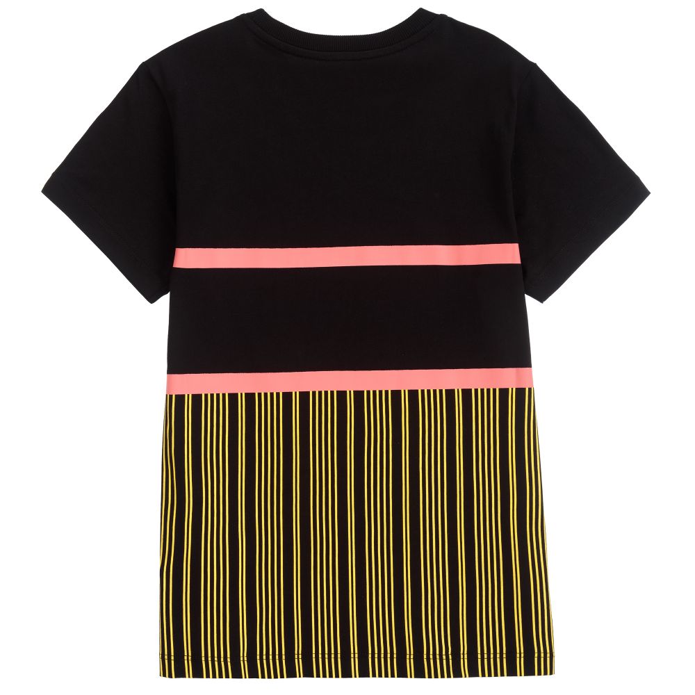 Moschino Кид-Тин-Черная футболка с логотипом для подростков | Childrensalon Outlet