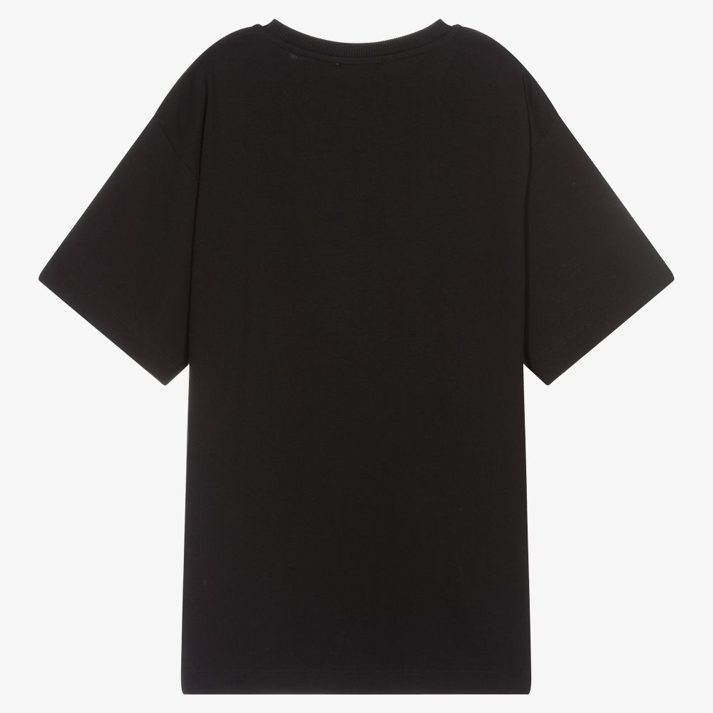 Moschino Kid-Teen-Teen Black Logo T-shirt | Childrensalon Outlet