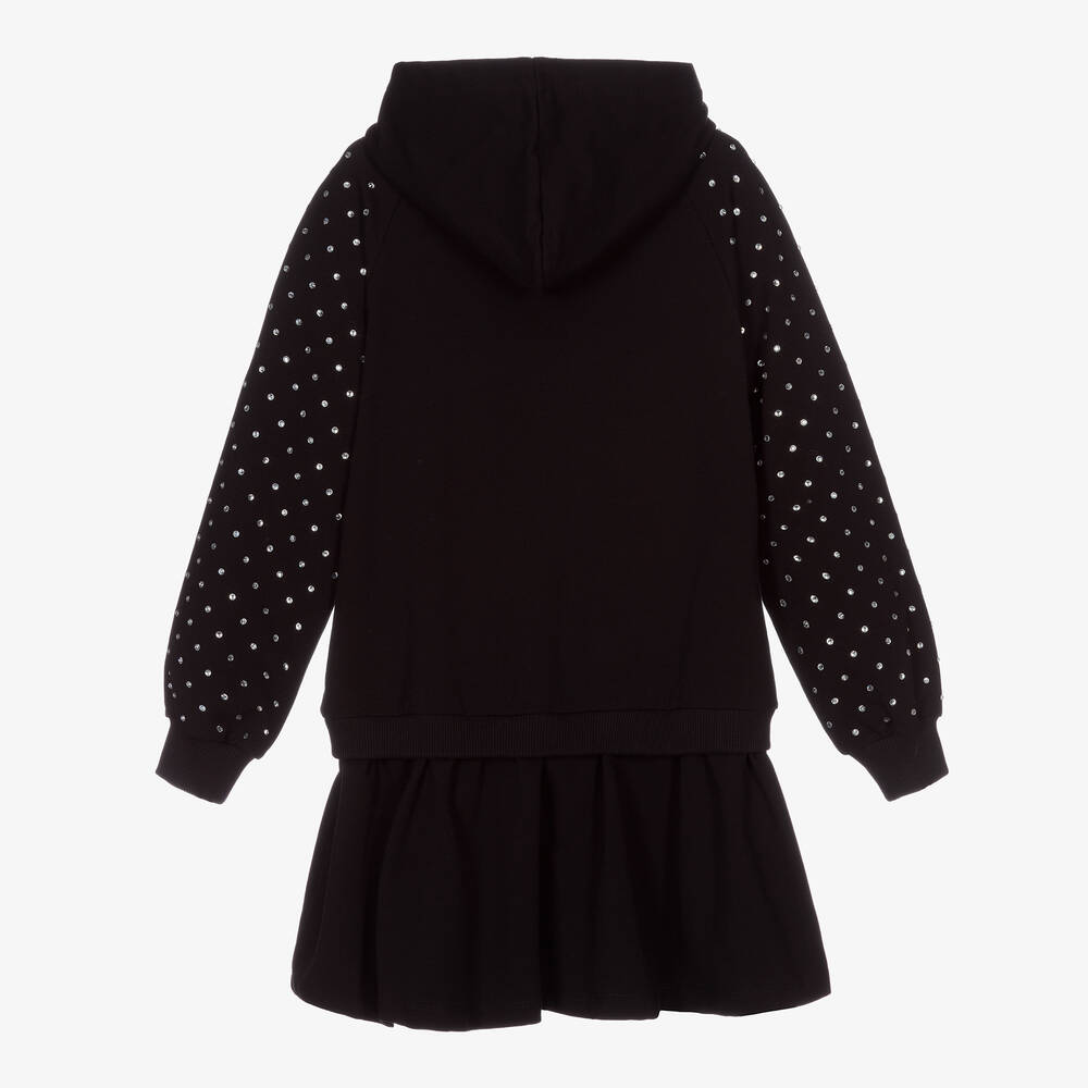 Moschino Kid-Teen-Teen Black Rhinestone Dress | Childrensalon Outlet
