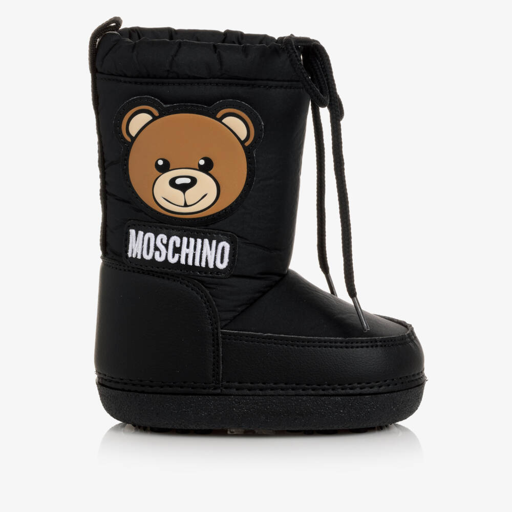 Moschino Kid-Teen-Teen Black Teddy Bear Snow Boots | Childrensalon Outlet