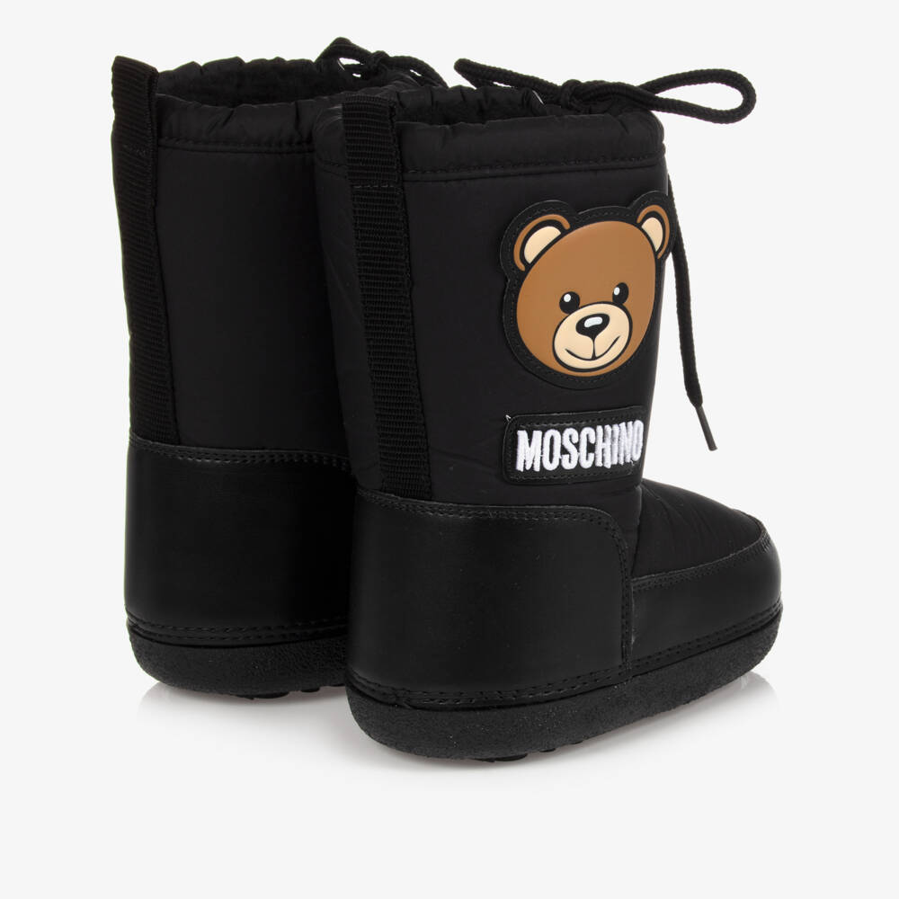 Moschino Kid-Teen-Teen Black Teddy Bear Snow Boots | Childrensalon Outlet